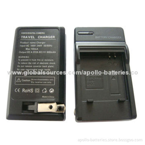 Grade A camera rechargeable battery charger for Samsung SLB-0837(B), 4.2V/600mAh